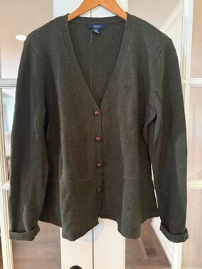 Chaps, x-large button down sweater,